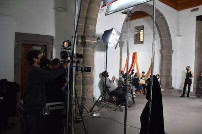 Escolares de Telde participan en la ermita en la grabación de un programa de RTVE