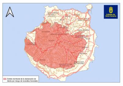 Alerta por Riesgo de Incendios Forestales en Gran Canaria