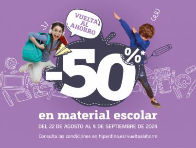 HiperDino ofrece descuentos del 50% en material escolar para la vuelta al cole