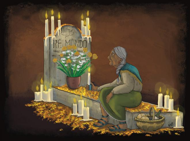 La ilustradora Mai Medsan despierta la curiosidad sobre las costumbres del día de difuntos