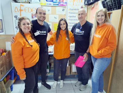 Afedes atiende a más de 40 familias en su banco de alimentos
