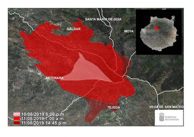 El incendio forestal sigue dentro del perímetro, pero puede complicarse por el viento