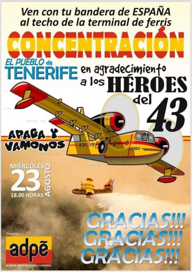 Concentración en agradecimiento al 43 Grupo