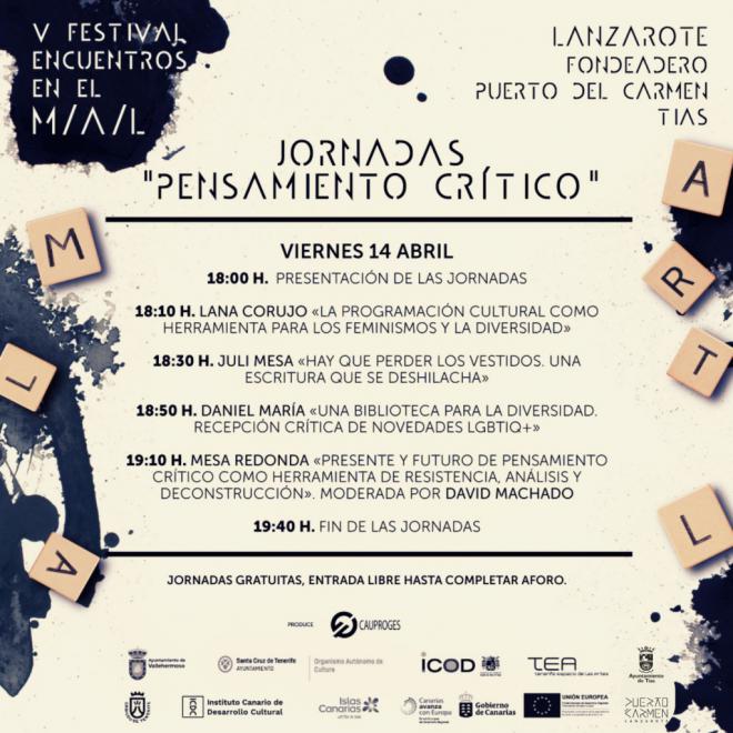 II Jornada de Pensamiento Crítico, en la que intelectuales y artistas reflexionarán sobre feminismo y diversidad