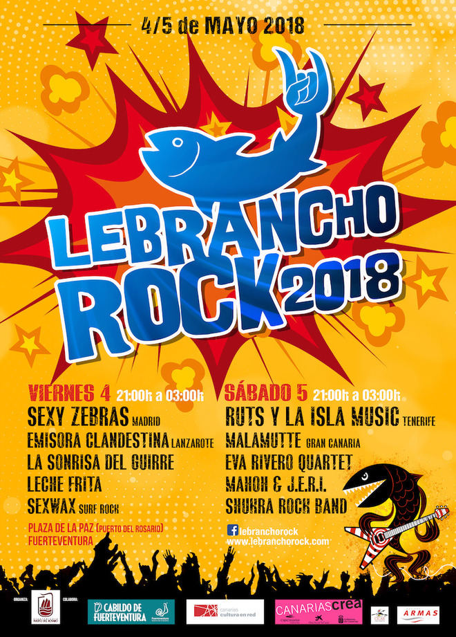 Puerto del Rosario presenta el Festival Lebrancho Rock 2018