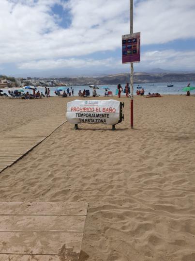 La zona de La Puntilla se cierra al baño por superar los niveles de enterococos