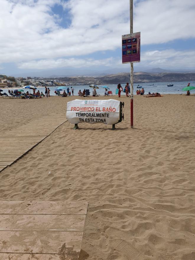 La zona de La Puntilla se cierra al baño por superar los niveles de enterococos