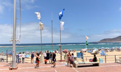 El servicio de Salvamento y Socorrismo de las playas de la ciudad cierra los meses de julio y agosto con más de un millar de asistencias