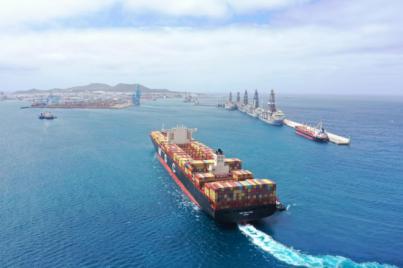 El Puerto de Las Palmas recibe al mayor portacontenedores hasta la fecha