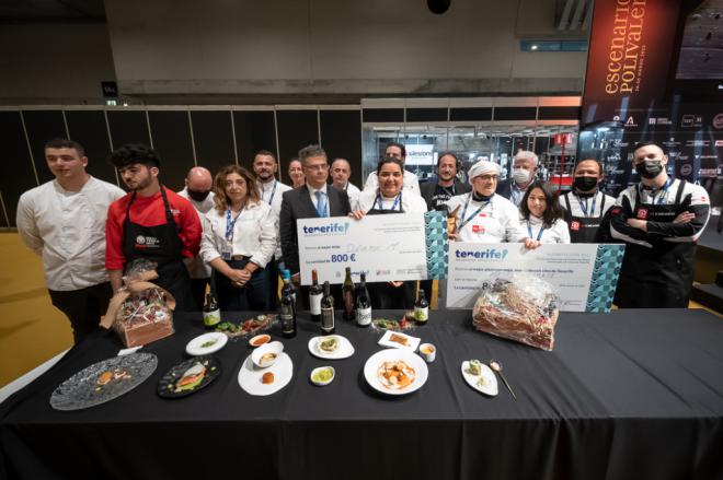 Diana Marcelino y Nacho Garbayo ganan el II Concurso Nacional de Mojos armonizados con vinos de Tenerife en Madrid Fusión 2022