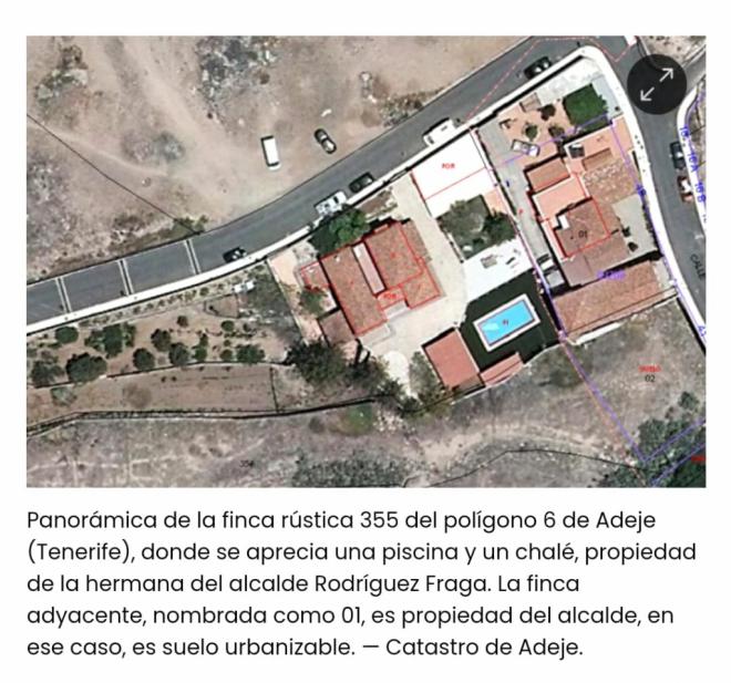 CC de Adeje denunció hace más de 20 años la construcción en suelo rústico de la vivienda de la hermana del alcalde