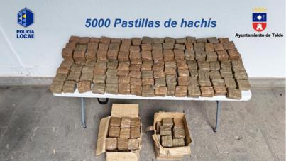 La Policía Local interviene más de 5.000 pastillas de hachís en dos contenedores de basura