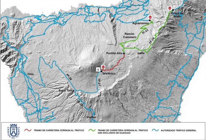 Operativo Nevadas este fin de semana en los accesos al Parque Nacional del Teide