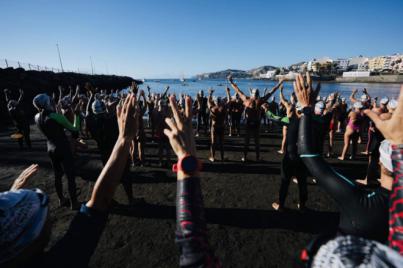 Eduard Mannanov y Ainhoa Santana brillan en la Anfi Mogán Open Water Gran Canaria