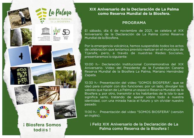 La Palma celebra 19 años como territorio declarado Reserva de la Biosfera