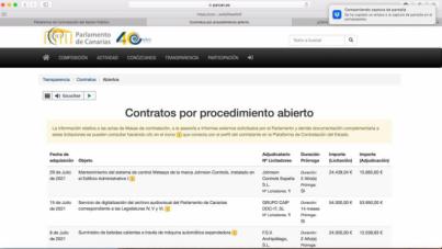 Tras la denuncia de Vidina Espino el Parlamento restablece en su página web el contrato de la compra de los sillones