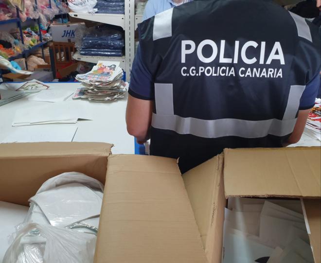 La Policía Canaria interviene una red de fabricación y venta de falsificaciones