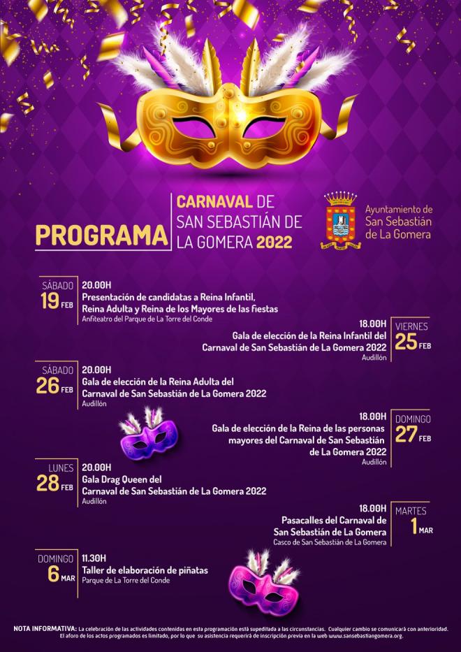 Todo a punto para el Carnaval de San Sebastián de La Gomera 2022