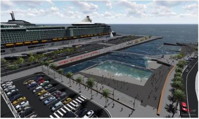 El Puerto de Arrecife conectará el mar con la ciudad a través de piscinas naturales y una pasarela