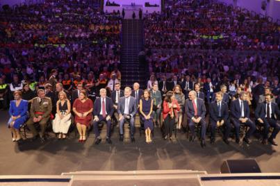 Acto institucional en reconocimiento a los trabajos contra el incendio forestal