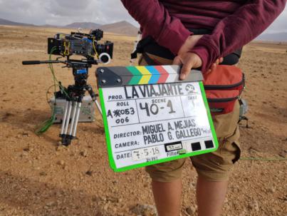 Miguel Ángel Mejías rueda en Fuerteventura parte de su primer largometraje 'La viajante'