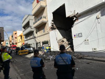 Un edificio de San Matías registra un colapso parcial de su estructura