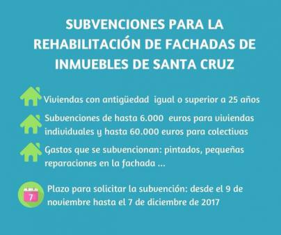 Santa Cruz impulsa dos programas de ayudas para rehabilitación de viviendas y fachadas