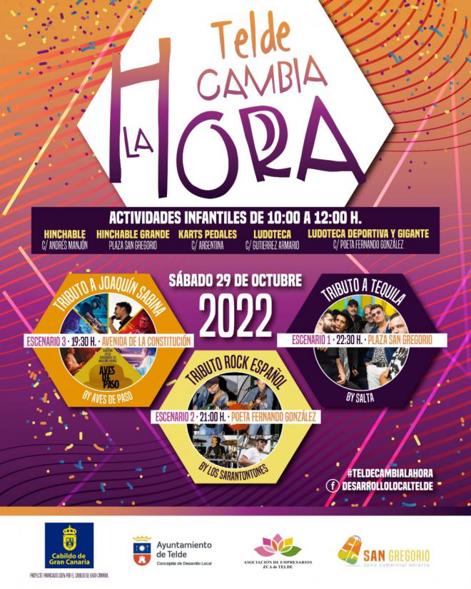La música de Sabina, Tequila y otras bandas del rock español dinamizará este sábado la nueva edición de ‘Telde cambia la hora’