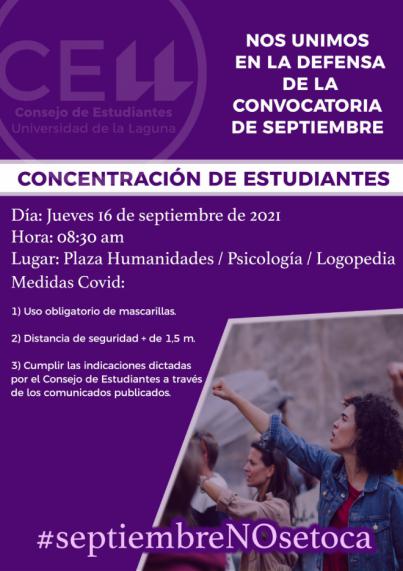 El consejo de Estudiantes de la ULL se manifestará por la defensa de septiembre