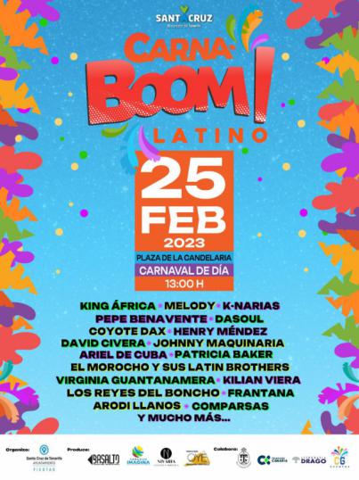 Este sa&#769;bado, 25 de febrero, vive el CARNABOOM LATINO! en la Plaza de la Candelaria
