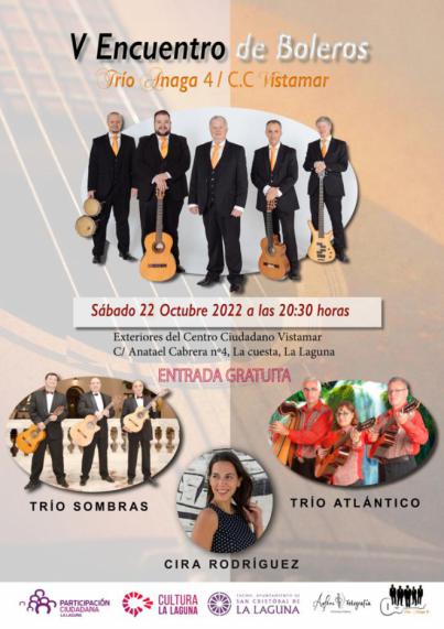 El Trío Anaga 4 celebra el ‘V Encuentro de Boleros’ este sábado en La Cuesta, La Laguna