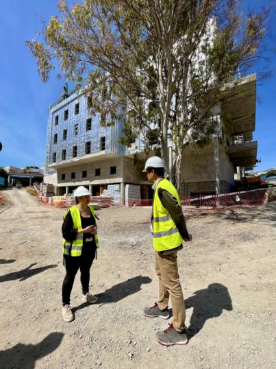 Isabel Mena, visita las obras del centro sociosanitario de Tamaraceite