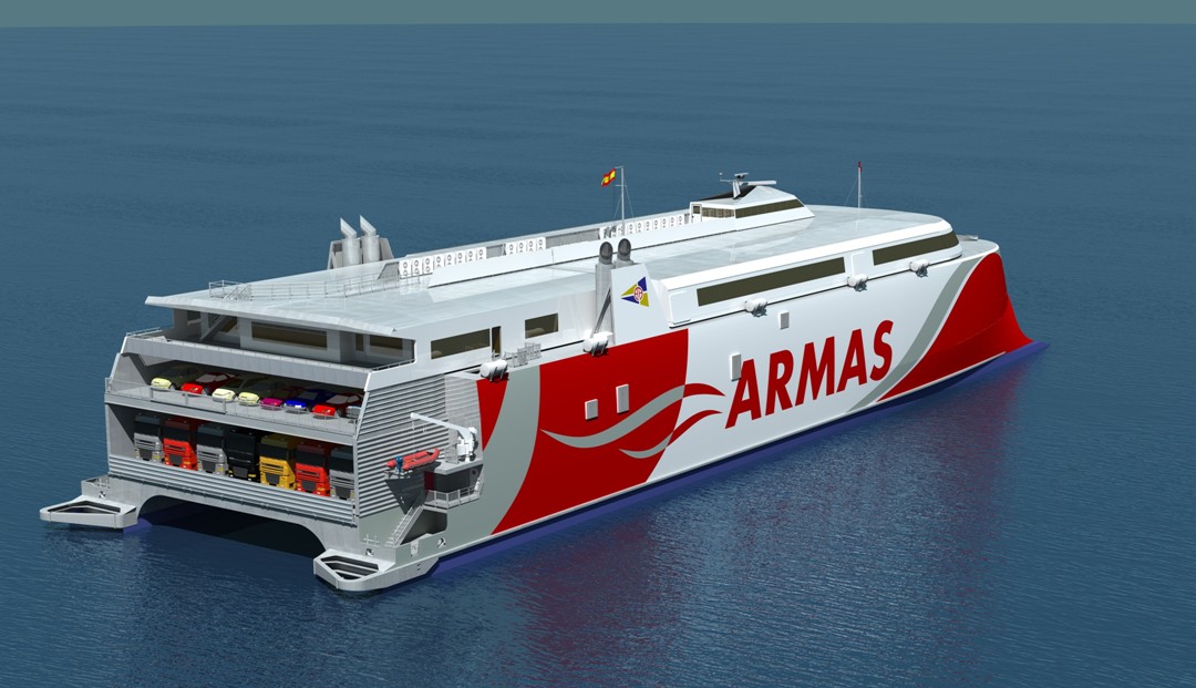 Trasmediterránea estrenará en Baleares el catamarán más avanzado del mundo