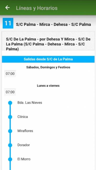 Una nueva ‘app’ acerca la información sobre el servicio de transporte público en guagua en La Palma