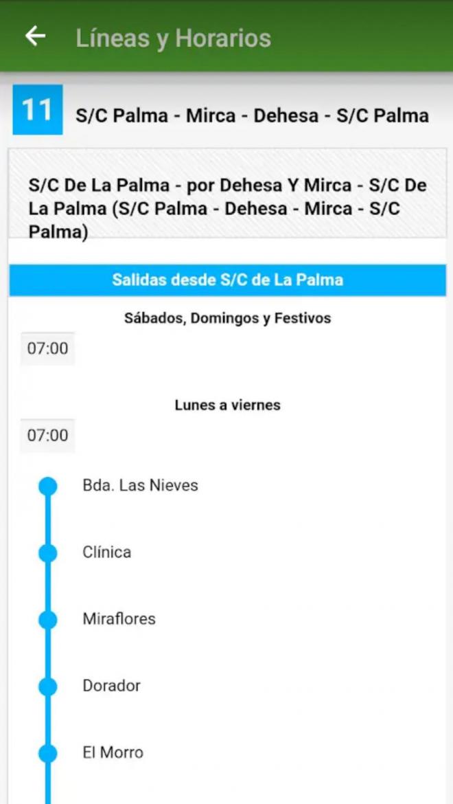 Una nueva ‘app’ acerca la información sobre el servicio de transporte público en guagua en La Palma