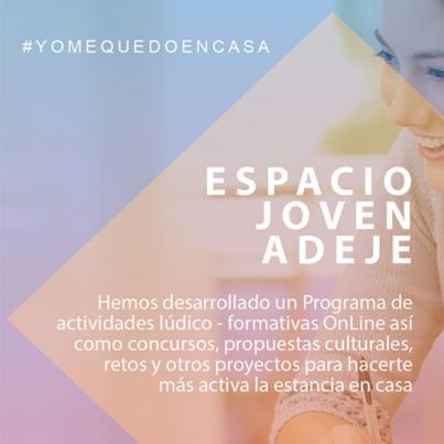 Adeje activa el proyecto online “Adeje Espacio Joven #YoMeQuedoEnCasa”