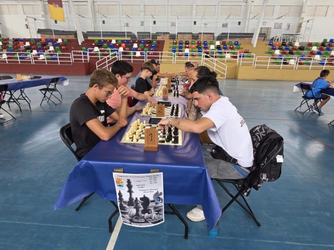 Sergio Rodríguez, Jesús Salazar y Marco Salvadores, ganadores del Campeonato de La Palma de Ajedrez