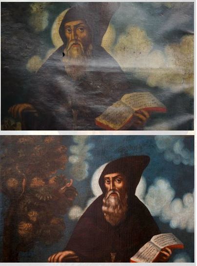 Patrimonio Histórico culmina la restauración del cuadro de San Antón del templo de Santiago de Gáldar