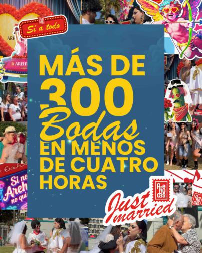 Arehucas conquista el carnaval con más de 300 bodas en el parque Santa Catalina