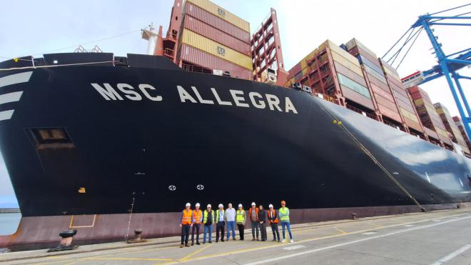 El MSC Allegra, el mayor portacontenedores en Las Palmas