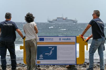 Canalink comienza en Gran Canaria el despliegue del cable submarino