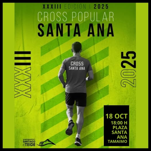 Más de 200 atletas participarán en el Cross Popular Santa Ana de Tamaimo