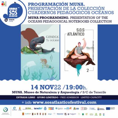 El Festival Arona SOS Atlántico arranca el lunes la programación MUNA con la presentación de la Colección `Cuadernos Pedagógicos Océanos´