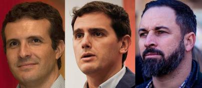 Rivera, Casado y Abascal convocan una gran manifestación el domingo contra Sánchez
