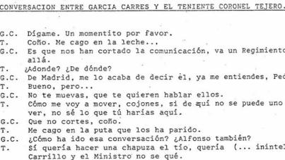 Estos son los documentos desclasificados del 23F