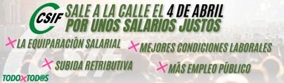 CSIF convoca protestas en España el 4 de abril