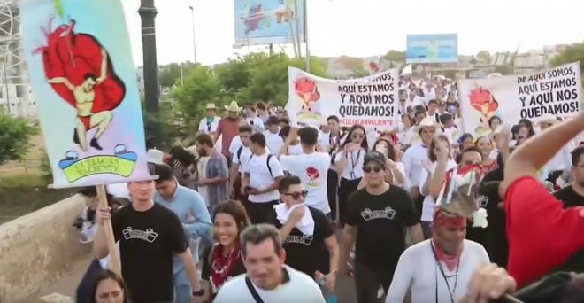 'Culiacán valiente', una marcha por la paz tras el arresto del hijo de 'El Chapo'