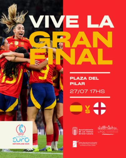 Este domingo, en pantalla gigante, la final de la Eurocopa femenina en la Plaza del Pilar
