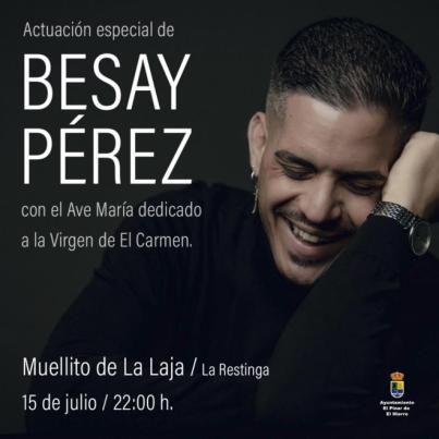 La Restinga acoge el emotivo homenaje de Besay Pérez a la Virgen del Carmen