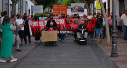 El día 19, nueva concentración de afectados del volcán, al grito de «¡No nos van a callar!»